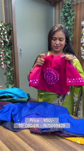 REAL MIRROR WORK HIGH NECK READYMADE BLOUSES #viral #trending #explorepage #fashion