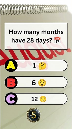 Everyone Gets This Wrong 🤯How many months have 28 days? 📅