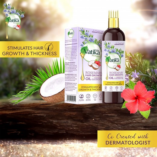 Dabur Vatika presents to you, the all new Dabur Vatika Rosemary Hair Growth Oil! Dabur Vatika Rosemary Hair Growth Oil is enriched with essense of Rosemary, along with Hibiscus and Coconut oil, which will provide the much needed nourishment for your hair to stimulate hair growth and thickness. It has no added fragrance, and no added mineral oil, while being cruelty-free and safe. 200 ml Rosemary Hair Growth Oil is now available at BDT 1000, at selected modern trade outlets and on Shajgoj!! Do no