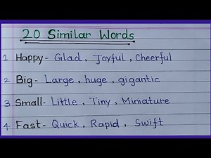 20 Similar Words| Boost Your English Vocabulary: 20 Similar Words You Need to Know