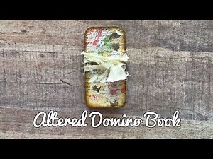 Altered Domino Book | #dollartreedominoes #dominobook #crafts #dollartreecrafts #collage #collageart