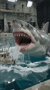 Behind the Scenes of a Giant Shark Attack Incredible Movie Effects! 🦈🎬 #shorts