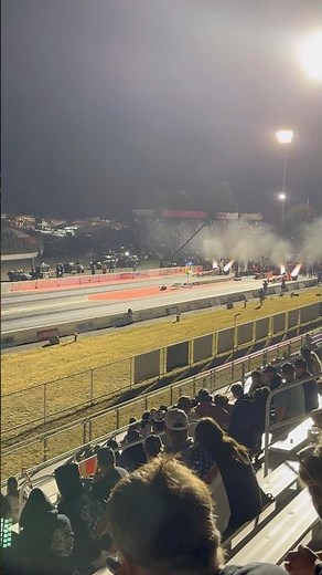 INSANE 339.60 MPH NITRO DRAGSTER PASS AT NIGHT WITH FLAMES SHOOTING OUT!
