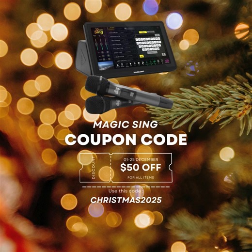 🎄 Turn Your Christmas Into a Karaoke Party! 🎤✨ This Christmas 2025, bring the whole family together with Magic Sing — the all-in-one karaoke machine that turns any night into a celebration 🎶 Sing your favorite English & Tagalog hits, enjoy duet nights, and make memories that last longer than the holidays. 🎁 HOLIDAY SPECIAL 💥 Use code CHRISTMAS2025 for an exclusive Christmas discount 🎵 350,000 songs 📡 Free lifetime song updates 🎤 Dual wireless microphones 🏠 Perfect for family gatherings 