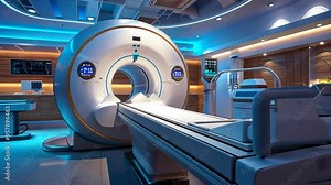 Advanced MRI technology in a modern healthcare facility demonstrating patient comfort and safety protocols during examinations