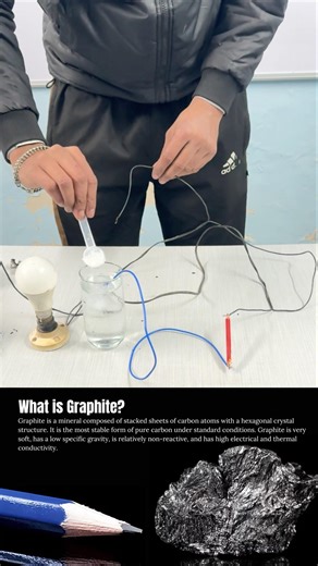 Electricity pass through graphite #science #chemistry #electricity #graphite