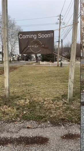 Today at #mercantileonmain574 - coming soon sign is UP! Cash counter has another day for paint, then installing it then the new gorgeous tops! #logansportindiana #fyp #Trending #diy