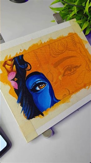 Most Beautiful Krishna Eyes 🥹 #drawing #krishna #painting #krishnaeyes #artist #viralvideo