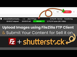 How to upload Images using FileZilla FTP client and submit your content for review by Shutterstock