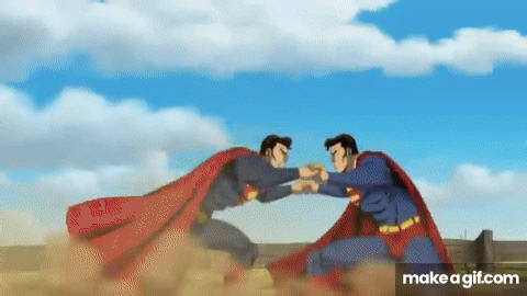 Superman's Most PUNK ROCK Scenes ⚡️ | Best of DC Animated Movies | DC on Make a GIF