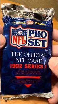 NFL 🏈 Pro Set 1992 Series 1 Pack Opening (240)