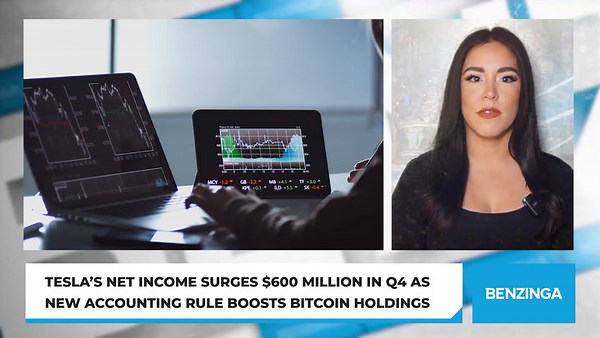 Tesla’s Net Income Surges $600 Million in Q4 as New Accounting Rule Boosts Bitcoin Holdings