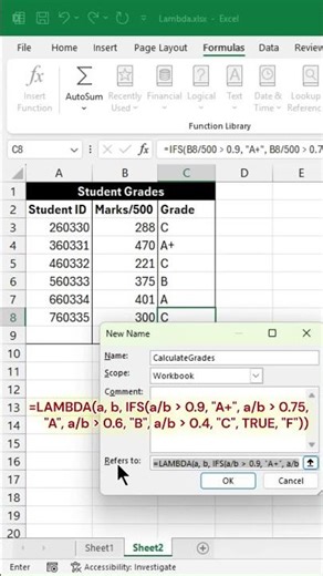 Turn Complex Excel Formulas into Functions Using LAMBDA #excelwithbrainbell #excel