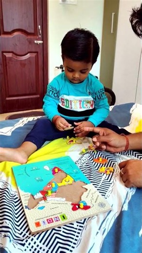 2 Year Old Solves India Map Puzzle 🧩INDIA