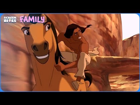 Epic Horse Riding Moments from Spirit: Stallion of the Cimarron (2002) | Screen Bites Family