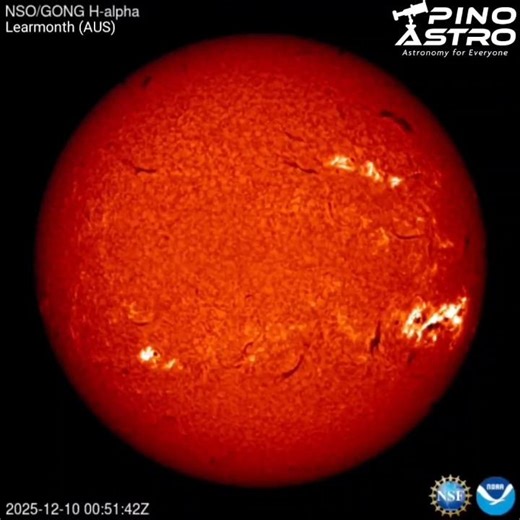 Sun in H-alpha: Dec 10, 2025 #PinoAstro