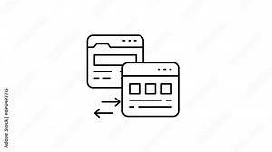 URL Forwarding animated video, Website Cloaking Explained animation, 301 Moved permanently or Server Redirect footage, Cloud computing and Internet hosting services Clip