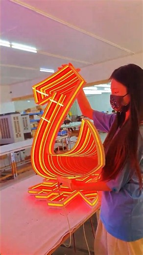 The future of store signs! Glowing 3D infinity light box 🌟 #3DSignage #LEDSign #GlowingSign