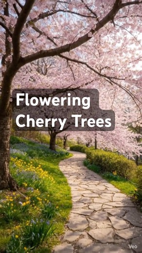 Designing with flowering cherry trees #curbappeal #landscapedesign #yoshino #shorts #plants #like