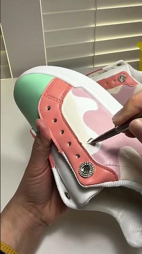 Painting custom shoes using Angelus paints!