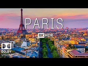 PARIS 8K Video HDR With Soft Piano Music - 60 FPS - 8K Nature Film