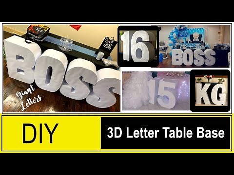 How to make 3D Jumbo letters for party decoration ||DIY Giant Letters for Table Base and Party Decor
