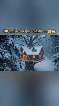 भेड़ियों के बीच बना लग्ज़री ट्रीहाउस 🐺🏡❄️ #short