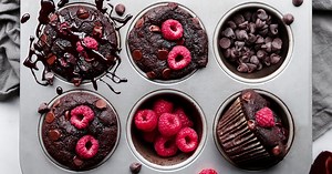 Double Chocolate Raspberry Muffins