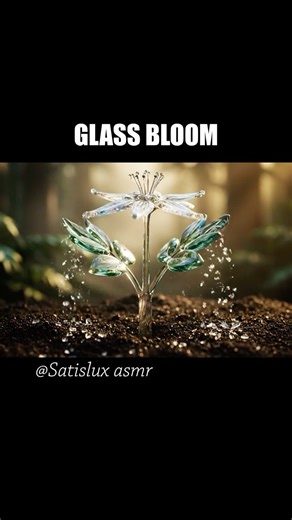 Blooming Glass Flower 🌸✨ Unreal ASMR #asmr #asmrsounds #aiart #aiasmr