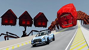 11K views · 74 reactions | Cars Ramp Jump with Monsters - Train Eater & House Head & Car Eater – BeamNG.Drive | Beamng Game | Facebook