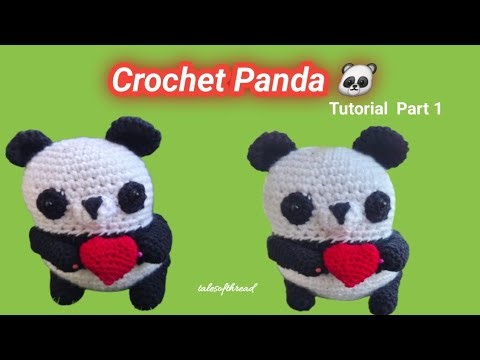 Easy Crochet Panda Tutorial 🐼 Step-by-step Amigurumi panda for Bignners #crochetpanda #handmade #diy