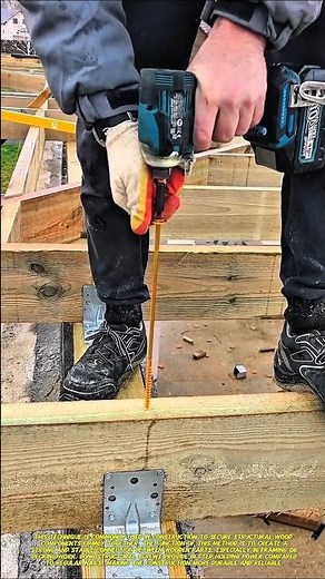 Driving Long Screws into Wood | Powerful Impact Driver Technique.