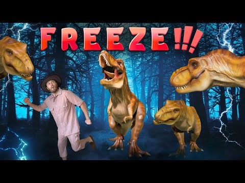 T-Rex Red Light Green Light Game! 🦖 Explorer Riley’s "Don't Move" Challenge
