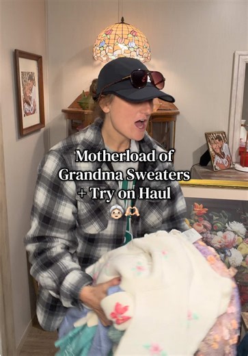 Grandma Sweater Try-On Haul at Salvation Army
