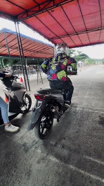 Rider Navigating Scooter Course for Beginners