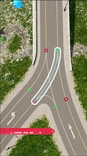 Cities Skylines Single Lane Intersection #shorts