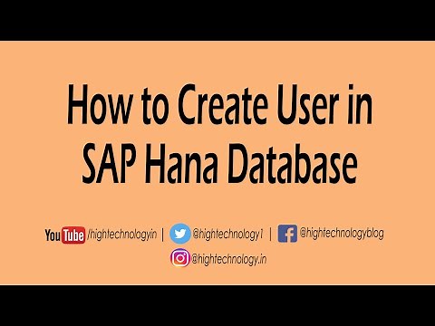 How to Create User in SAP Hana Database | SAP Hana User Creation | Create user in SAP Hana