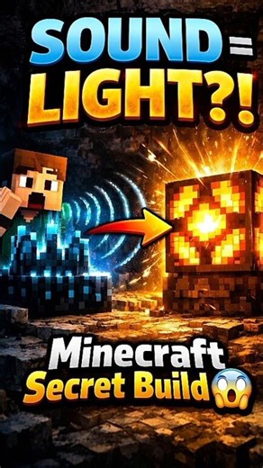 Sound = Light?! 🤯 Minecraft Secret Redstone Build #shorts#minecraft #mineceaftshorts