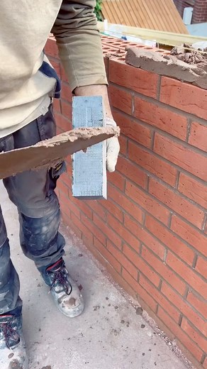 #bricklaying #skills #howto #butter #blocks #building #wall #construction #satisfying #foryoupage #foryou #4 | Home Interior Idea