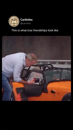 Tony Robbins on Instagram: "In this iconic Top Gear (and The Grand Tour) style interaction, Richard Hammond and James May demonstrate their “true friendship” through some classic British banter and a bit of mechanical mischief. While May sits in his orange Caterham, Hammond notices the car’s external kill switch—a safety feature designed to cut the engine from the outside in case of a crash. True to their playful rivalry, Hammond can’t resist pulling the red key, effectively “killing” May’s car