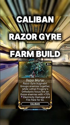 WARFRAME CALIBAN PRIME: RAZOR GYRE FARM BUILD 2025 #warframe #calibanprime #warframebuilds #fypシ