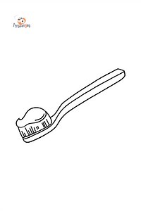 Toothbrush coloring page ♥ for kids Online or Printable for Free!