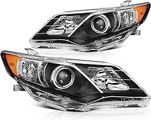 ECCPP Headlight Assembly For Toyota Camry 2012-2014 Driver and Passenger Side Headlamps