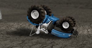 Automatic rollover protection system stays down until it's time to roll