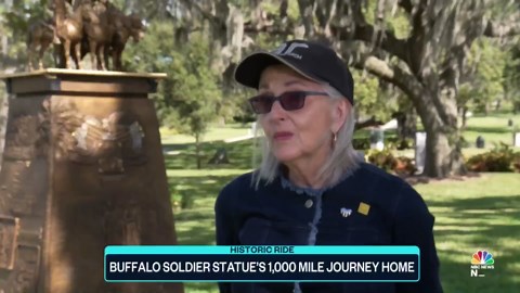 Buffalo Soldier statue's 1,000 mile journey to Florida