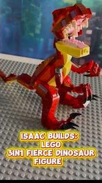 EPIC LEGO Dinosaur Build in 3 Minutes! | LEGO Creator 3in1 Fierce Dinosaur #shorts