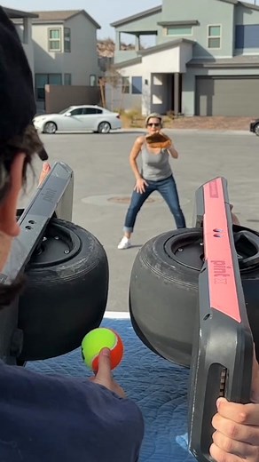 DIY Tennis Ball Launcher with OneWheel: Street Fun