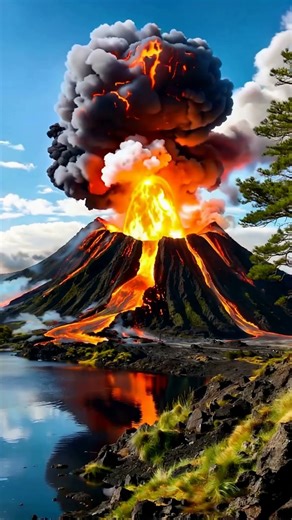 The volcano that changed history! #HistoryEchoes #Volcano