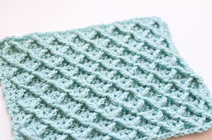 How to Crochet the Diamond Waffle Stitch: FREE Pattern