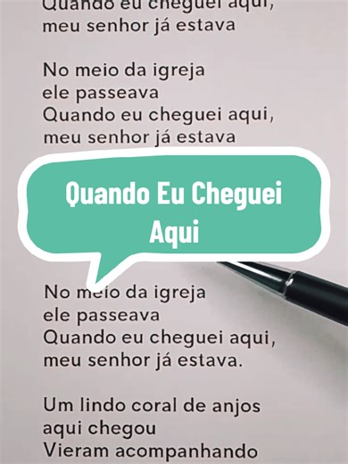 Louvor: Quando Eu Cheguei Aqui Gospel